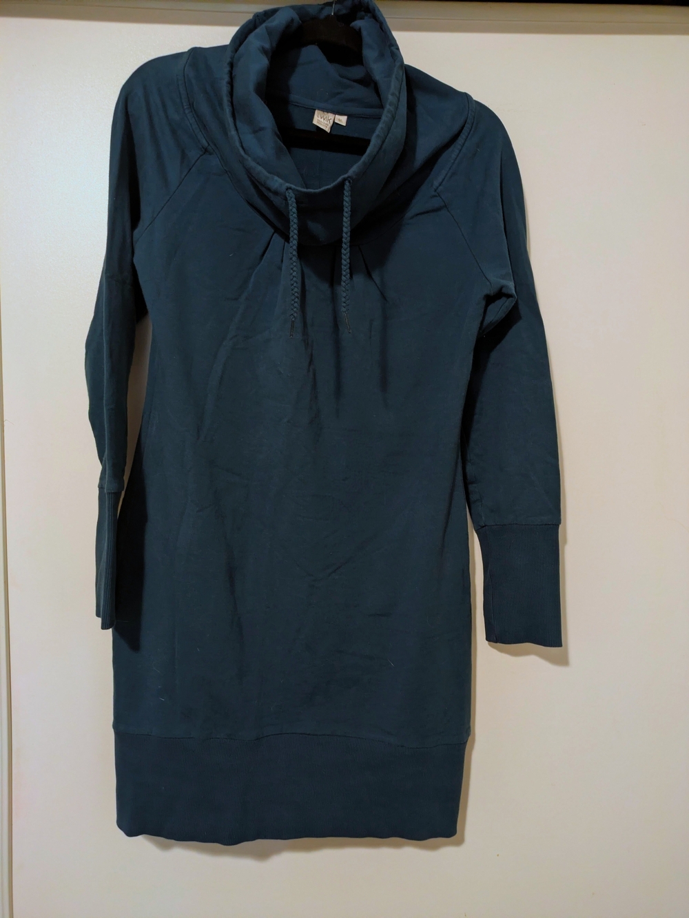 Simons (Twik) Teal Cowl Neck Sweatshirt Tunic